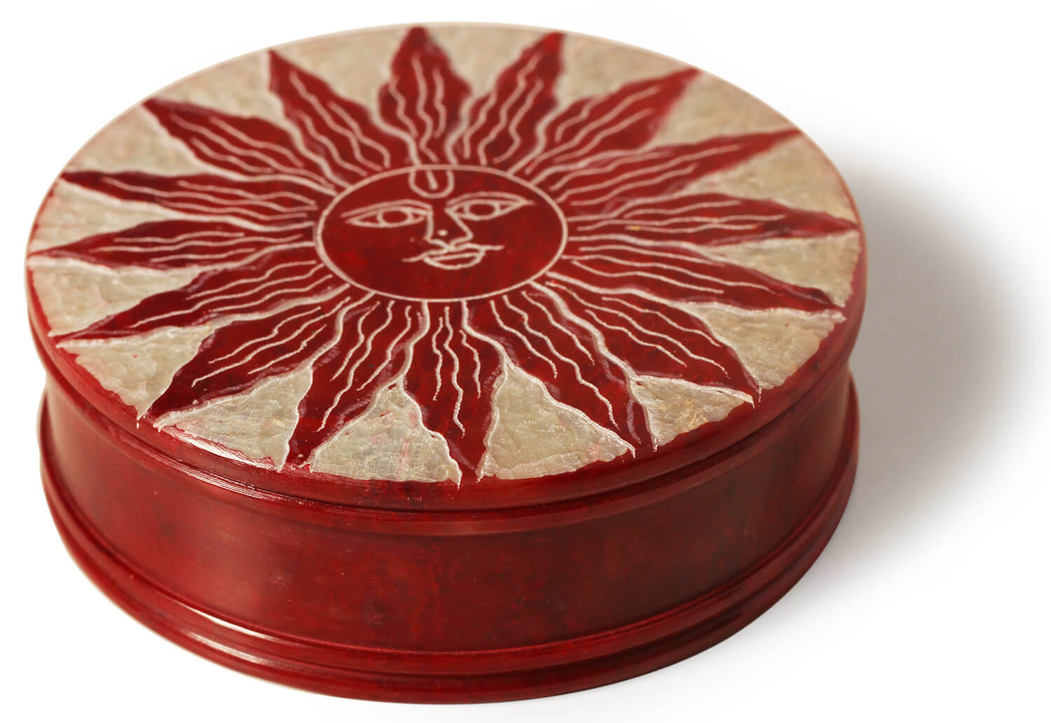 ArtistryBazaar Handmade Decorative Soapstone Jewelry Organizer Box  - Carved Beautiful Elephant Floral Design Keepsake Trinket Box  Birthday Anniversary Party Return Gift Jewelry Box for Home Decor Box